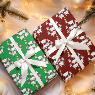 Funny Stack Santa Goats Geschenkpapier Set