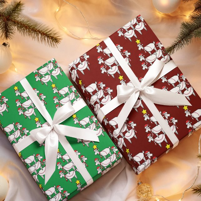 Funny Stack Santa Goats Geschenkpapier Set (Von Creator hochgeladen)