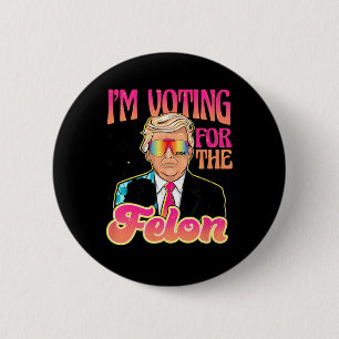 Funny Stand mit Trump Abstimmung 4 Trump 2024 Gesc Button
