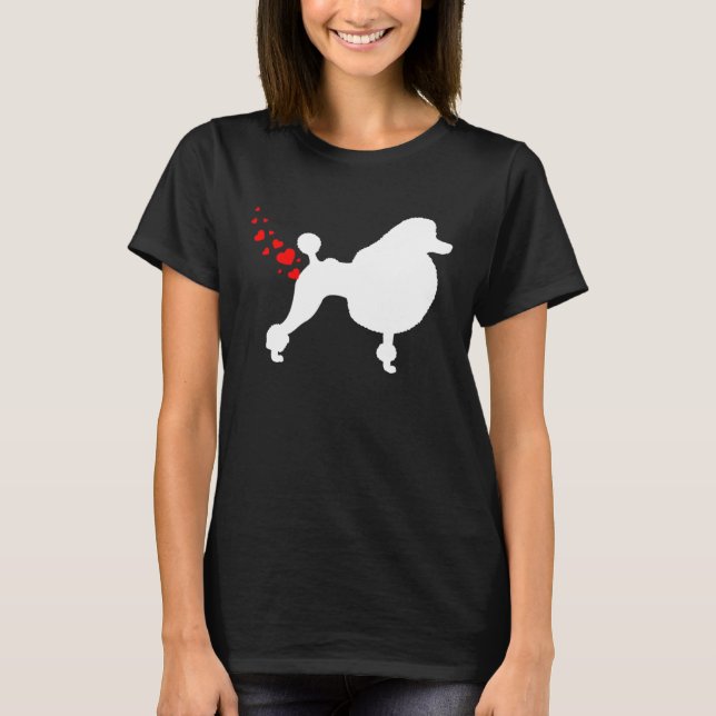 Funny Standard Poodle Owner Valentines Day Heart F T-Shirt (Vorderseite)