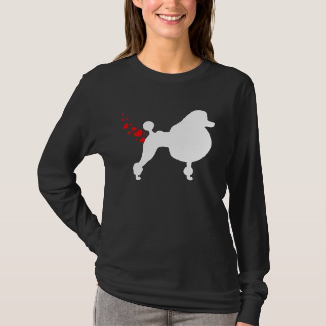 Funny Standard Poodle Owner Valentines Day Heart F T-Shirt (Vorderseite)