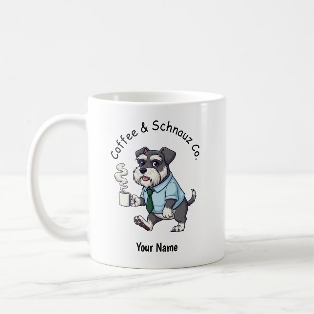 Funny Standard Schnauzer Dog Business Suit Coffee  Kaffeetasse (Links)