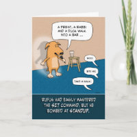 Funny Standup Comic Dog Birthday