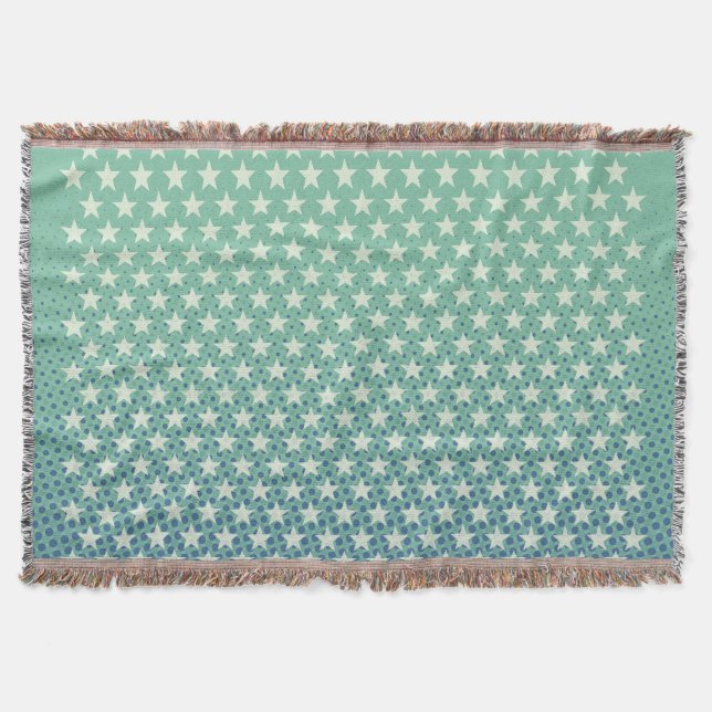 Funny Stars Pattern transparent + Ihre Idee Decke (Vorderseite)