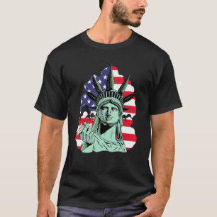 Funny Statue of Liberty Rauchen Patriotic American T-Shirt