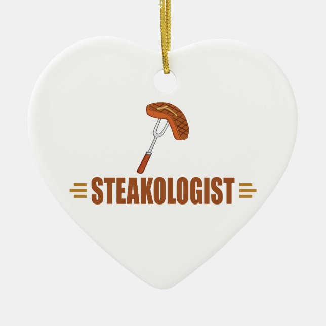 Funny Steak Keramikornament (Vorne)