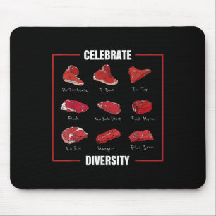 Funny Steak Shirt feiert Diversity-Typen Mousepad