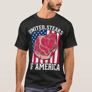 Funny Steaks Lover American Meat Butcher Spaß T-Shirt
