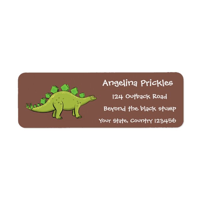 Funny stegosaurus dinosaurus Cartoon (Vorne)