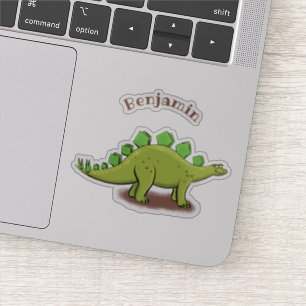 Funny stegosaurus dinosaurus Cartoon Aufkleber