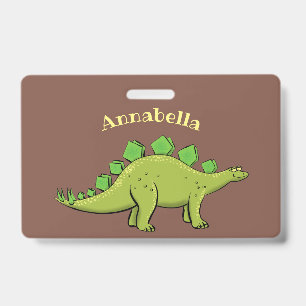 Funny stegosaurus dinosaurus Cartoon Ausweis