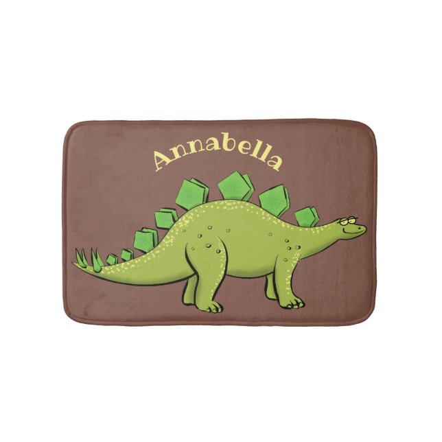Funny stegosaurus dinosaurus Cartoon Badematte (Vorderseite)