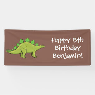 Funny stegosaurus dinosaurus Cartoon Banner