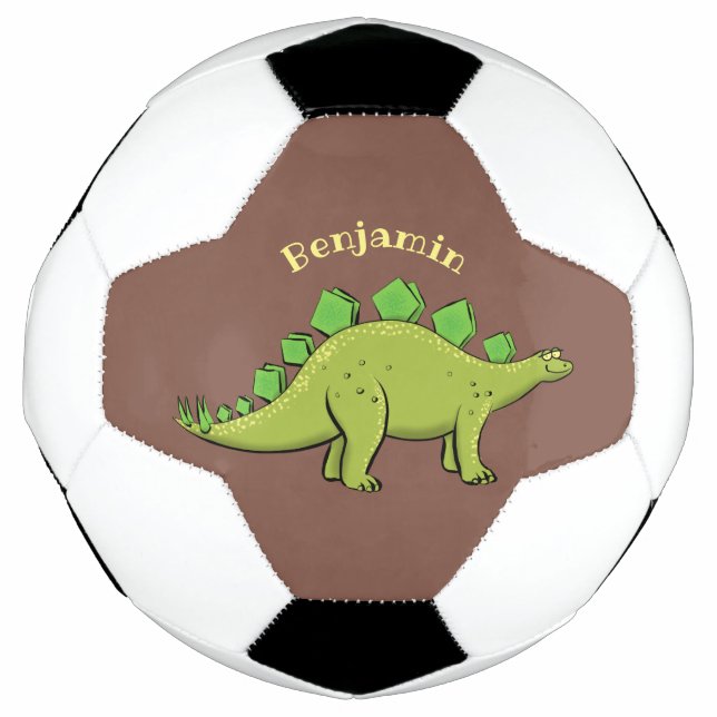 Funny stegosaurus dinosaurus Cartoon Fußball (Vorderseite)