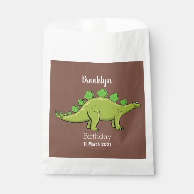 Funny stegosaurus dinosaurus Cartoon Geschenktütchen (Vorderseite)