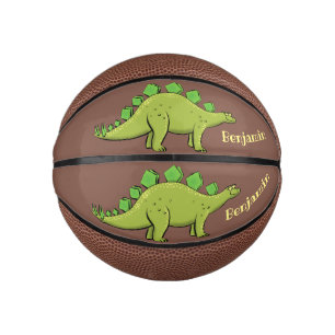 Funny stegosaurus dinosaurus Cartoon Mini Basketball