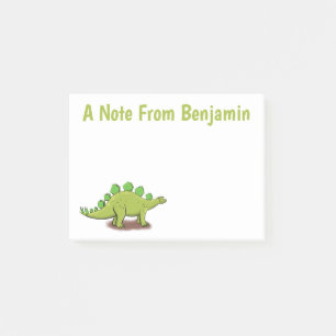 Funny stegosaurus dinosaurus Cartoon Post-it Klebezettel