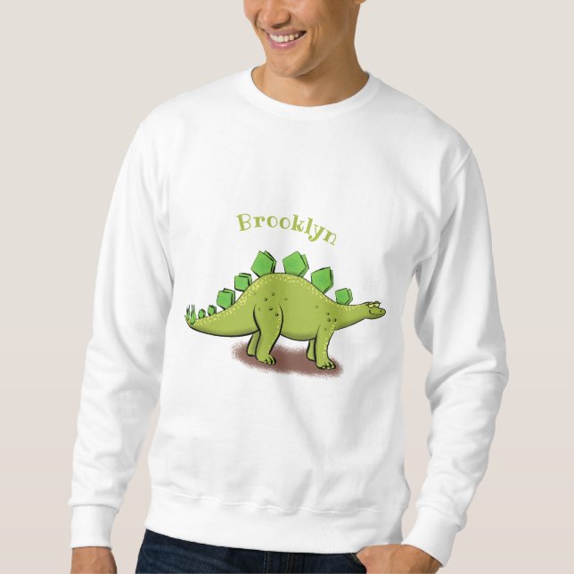 Funny stegosaurus dinosaurus Cartoon Sweatshirt (Vorderseite)