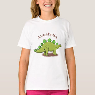 Funny stegosaurus dinosaurus Cartoon T-Shirt