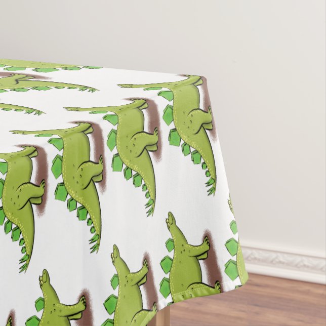Funny stegosaurus dinosaurus Cartoon Tischdecke (Beispiel)