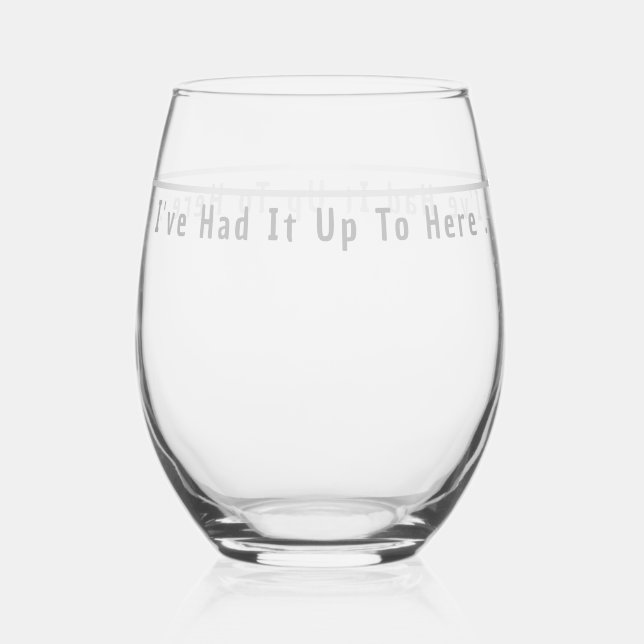 Funny Stemless Prosecco Weinkultur und Erde Weinglas Ohne Stiel (Vorderseite)
