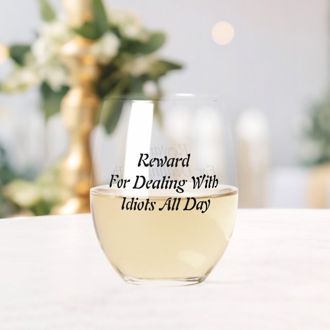 Funny Stemless Weinglas Ohne Stiel (Insitu (Hochzeit))