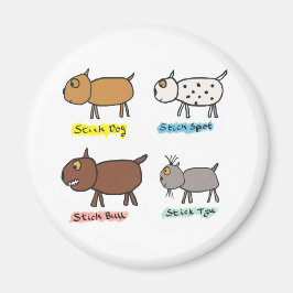 Funny Stick Dogs Magnet