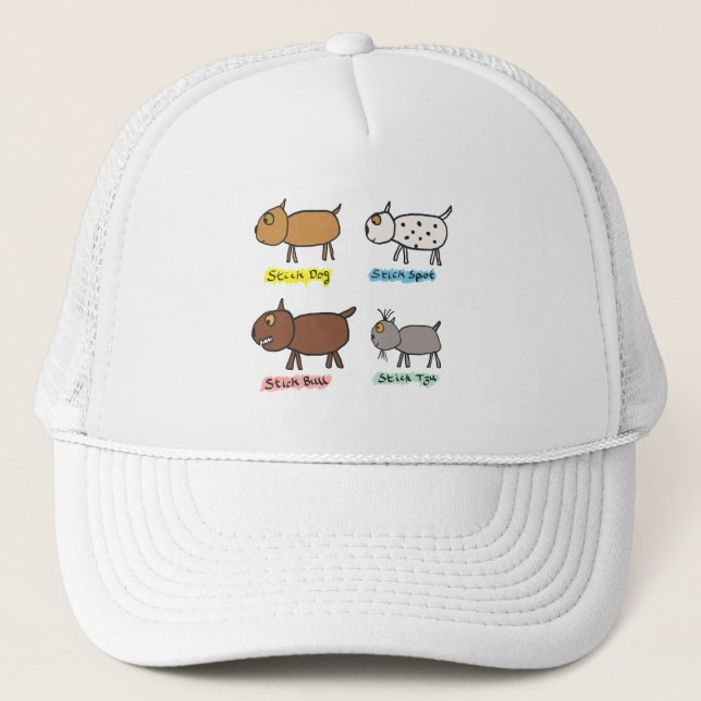 Funny Stick Dogs Truckerkappe (Vorderseite)