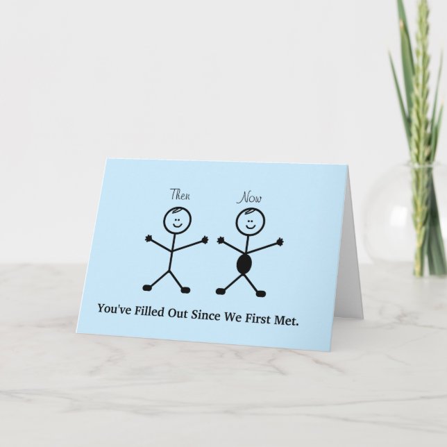 Funny Stick Man Valentine's Day Card Karte (Vorderseite)