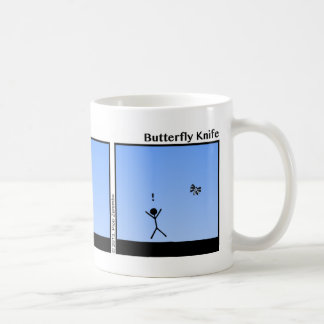 Funny Stickman Butterfly Knife Tasse