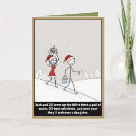 Funny stickman Christmas Karte
