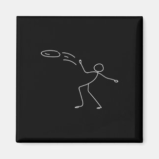 Funny Stickman Disc Golf Player Sports Lover Vinta Magnet
