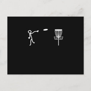 Funny Stickman Disk Golf Player Sports Lover Postkarte