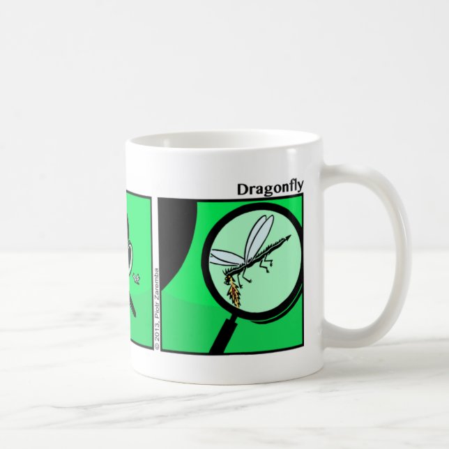 Funny Stickman Dragonfly-Tasse Kaffeetasse (Rechts)