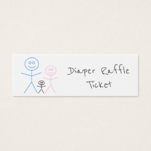 Funny Stickman Family Zeichne Windeln Raffle Ticke