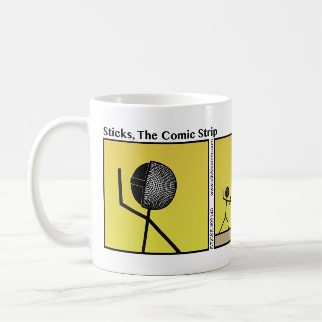 Funny Stickman Fencing Match Tasse (Links)