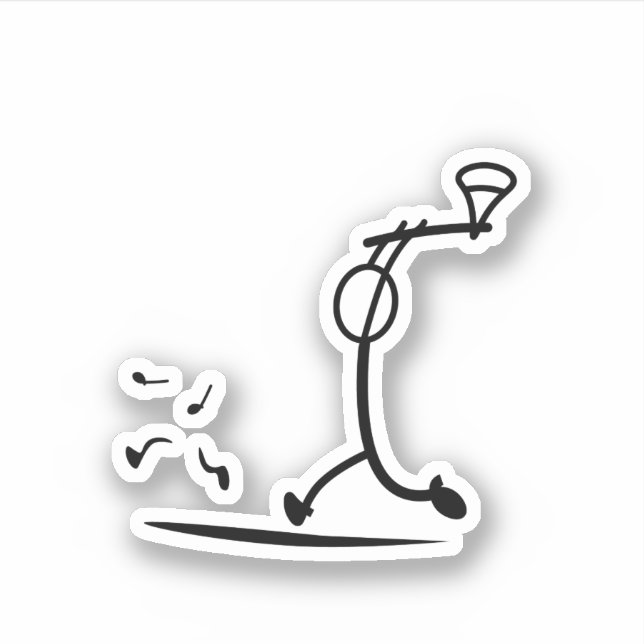 FUNNY STICKMAN KASSIERT APPLE SIGN STICKER (Vorderseite)