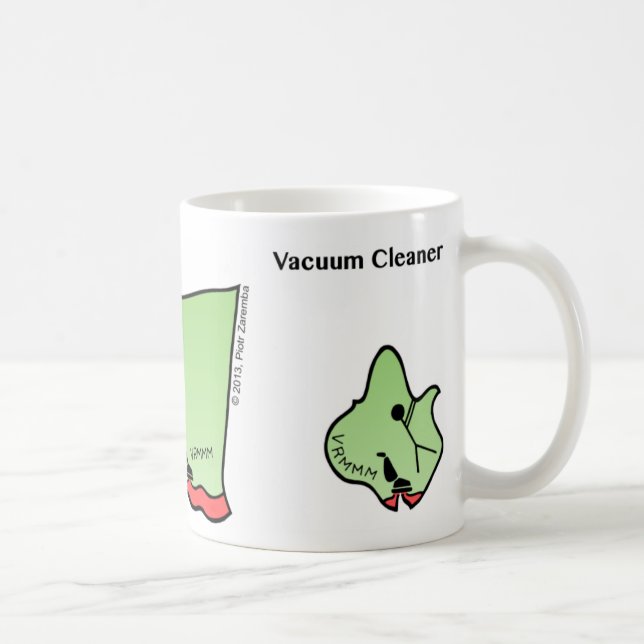 Funny Stickman Vacuum Cleaner Tasse (Rechts)