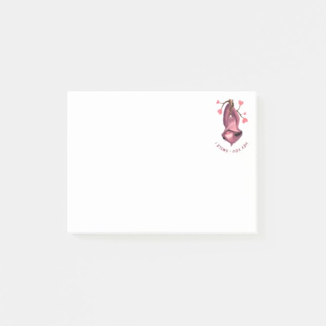 Funny Sticknotes Playful Sloth Smile - Dein Text Post-it Klebezettel (Vorderseite)