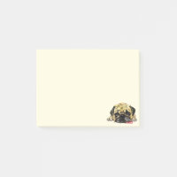 Funny Sticky Notes mit Mops Dog