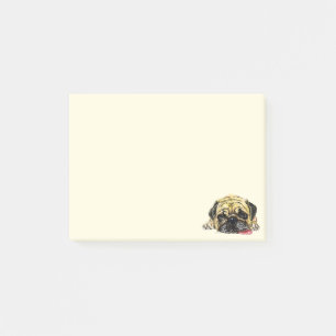 Funny Sticky Notes mit Mops Dog Post-it Klebezettel