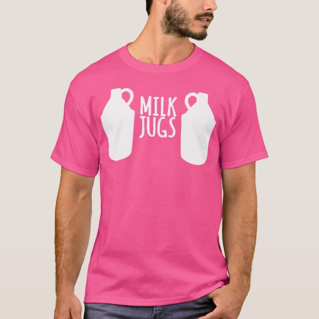Funny stillen Milk Jugs Support T-Shirt (Vorderseite)