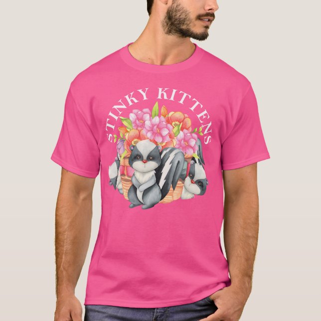 Funny Stinky Kittens Skunk Lover Skunks Fans T-Shirt (Vorderseite)
