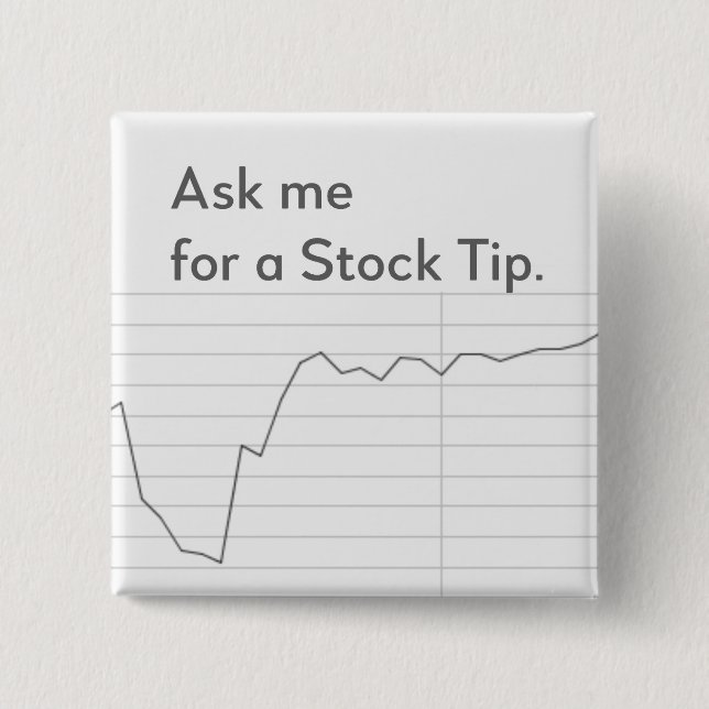 Funny Stock Market Button, Broker, Händler Geschen Button (Vorderseite)