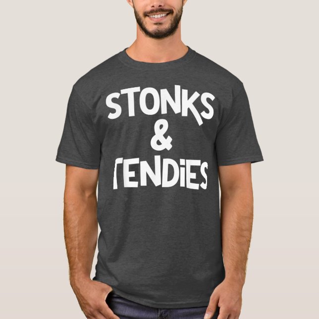 Funny Stock Market Gift Trader Gag Stonks und T-Shirt (Vorderseite)