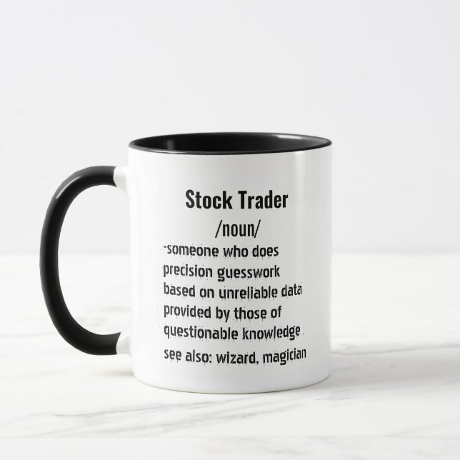 Funny Stock Trader Definition Geschenke für Frauen Tasse (Links)