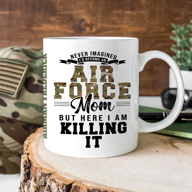 Funny Stolud Air Force Mama I Killing It I Militar Kaffeetasse (Von Creator hochgeladen)