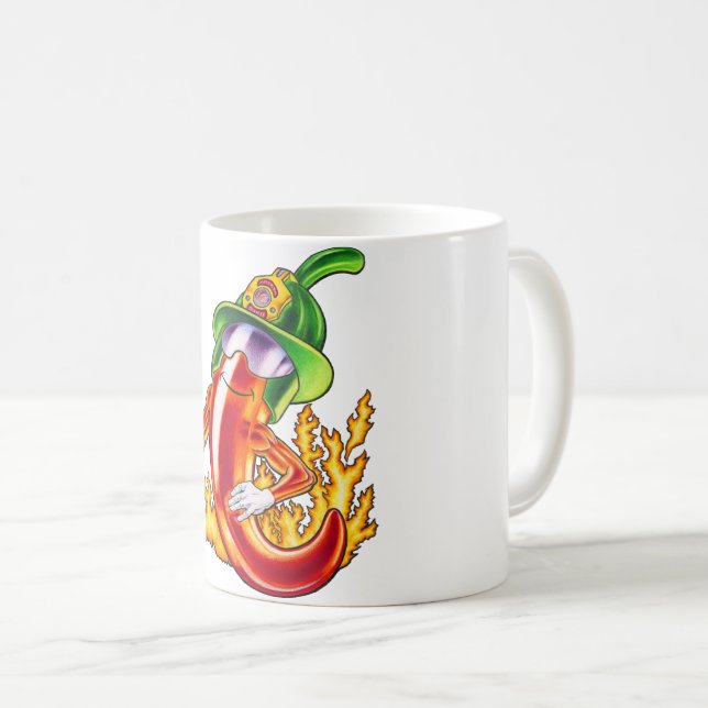 Funny Stolz Feuerwehrmann Chili on Fire gibt Thumb Kaffeetasse (VorderseiteRechts)
