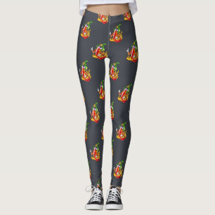 Funny Stolz Feuerwehrmann Chili on Fire gibt Thumb Leggings