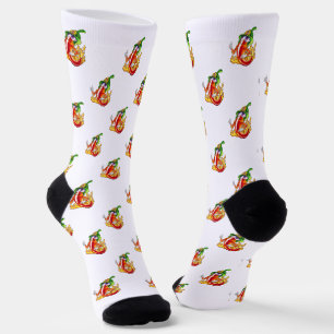 Funny Stolz Feuerwehrmann Chili on Fire gibt Thumb Socken